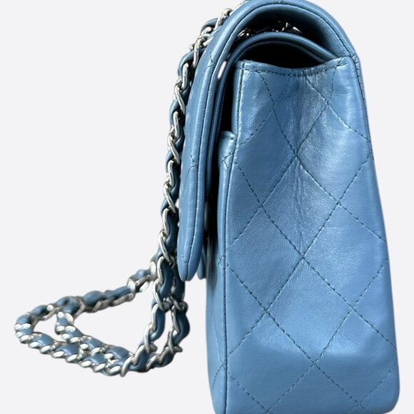 Chanel Blue Lambskin Quilted Medium Flap Bag - Picture 4 of 7